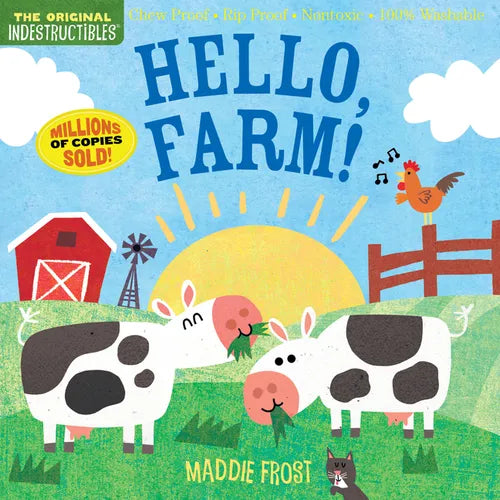 Indestructibles: Hello, Farm!: Chew Proof - Rip Proof - Nontoxic - 100% Washable (Book for Babies, Newborn Books, Safe to Chew) - Paperback