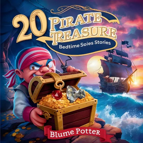 20 Pirate Treasure Bedtime Stories For Kids Age 3 - 8 - Paperback