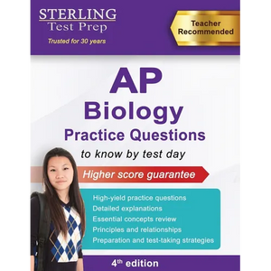 Sterling Test Prep AP Biology Practice Questions: High Yield AP Biology Questions - Paperback