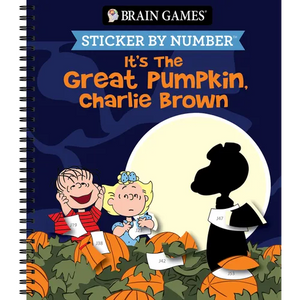 Brain Games - Sticker by Number: It's the Great Pumpkin, Charlie Brown (Halloween) - Spiral