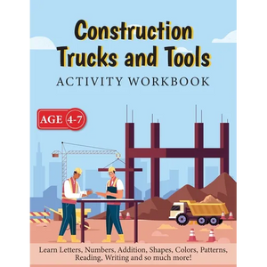 Construction Trucks and Tools - Activity Workbook - Paperback
