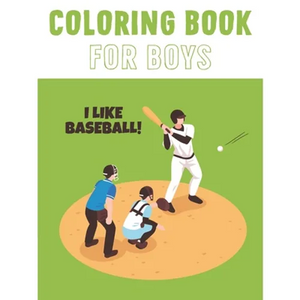 I Like Baseball: Coloring Book For Boys Aged 6-12 - Paperback