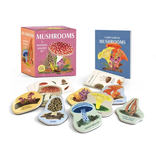 Mushrooms: A Wooden Magnet Set - Paperback