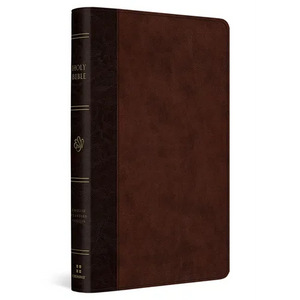 ESV Large Print Thinline Reference Bible (Trutone, Brown/Walnut, Timeless Design) - Leather