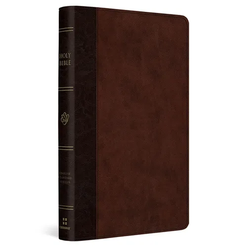 ESV Large Print Thinline Reference Bible (Trutone, Brown/Walnut, Timeless Design) - Leather