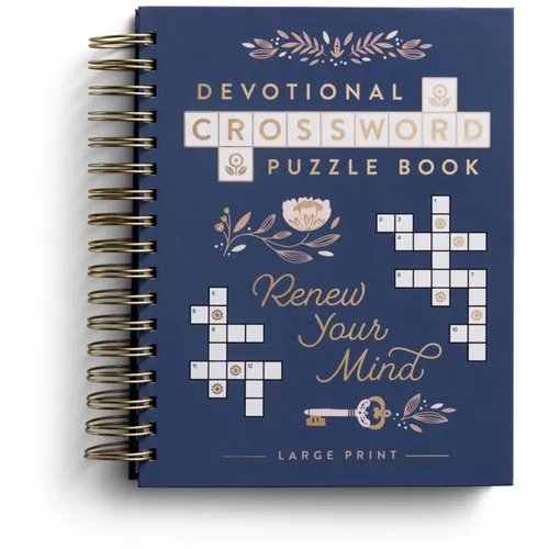 Devotional Crossword Puzzle Book: Renew Your Mind - Spiral