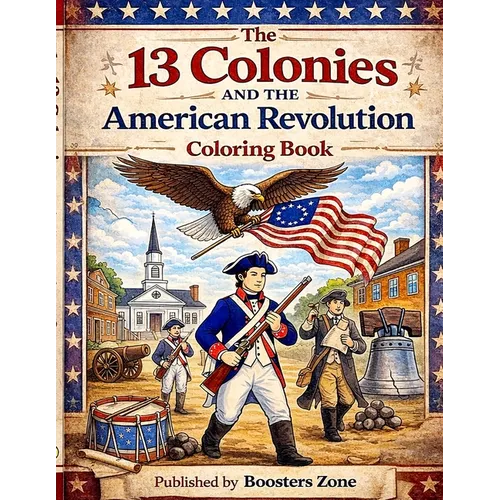 13 Colonies and the American Revolution Coloring Book - Paperback
