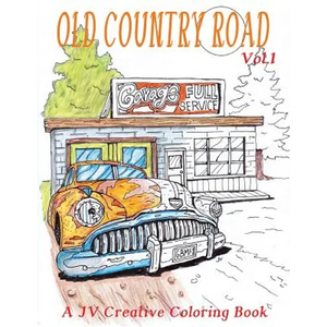 Old Country Road: Adult coloring book - Paperback