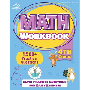 4th Grade Math Workbook: 1500+ Practice Questions for Daily Exercise [Math Workbooks Grade 4] - Paperback