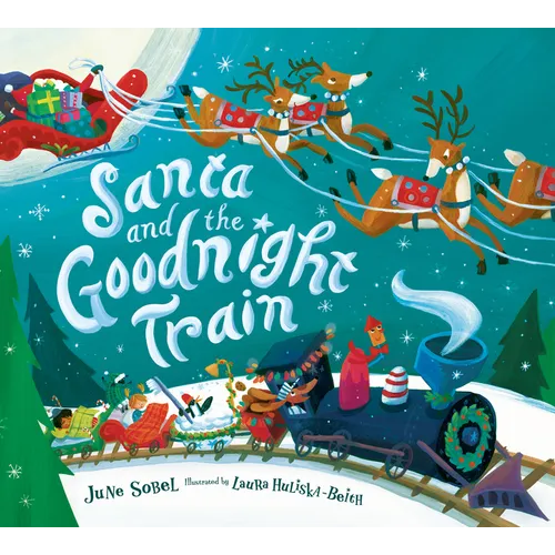 Santa and the Goodnight Train: A Christmas Holiday Book for Kids - Board Book