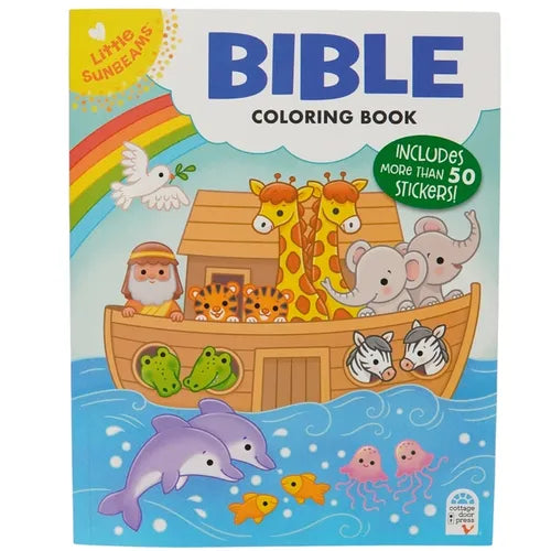 Bible Coloring Book with Stickers - Paperback