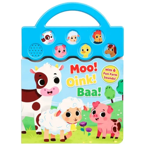 Moo, Oink, Baa!: With 6 Fun Farm Sounds! - Board Book