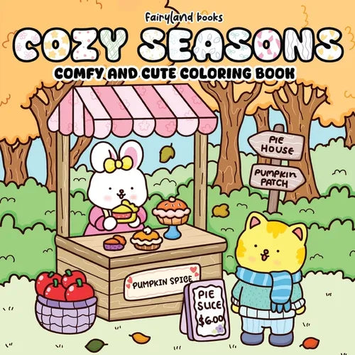 Cozy Seasons: Comfy and Cute Coloring Book for Kids and Adults - Paperback