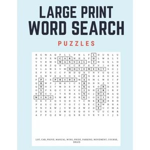 Large Print Word Search Puzzles: 60 Large Print Word Search Puzzles with Solutions - Paperback