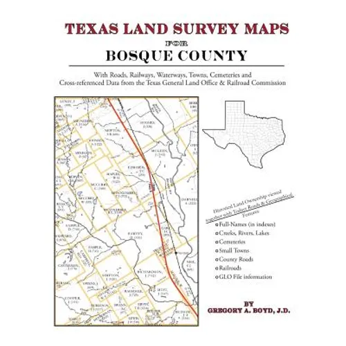 Texas Land Survey Maps for Bosque County - Paperback