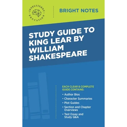 Study Guide to King Lear by William Shakespeare - Paperback