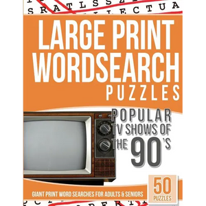 Large Print Wordsearches Puzzles Popular TV Shows of the 90s: Giant Print Word Searches for Adults & Seniors - Paperback