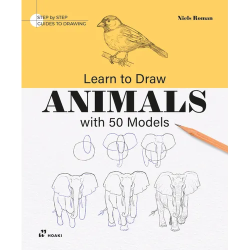 Learn to Draw Animals with 50 Models - Paperback