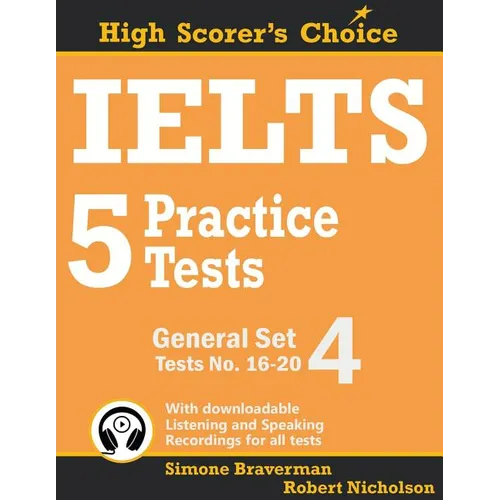 IELTS 5 Practice Tests, General Set 4: Tests No. 16-20 - Paperback
