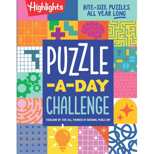 Puzzle-A-Day Challenge: Bite-Size Puzzles All Year Long: Bite-Size Puzzles All Year Long, a 365 Day Kids Puzzle Book with a Variety of Puzzles Includi - Paperback