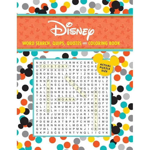 Disney Word Search, Quips, Quotes and Coloring Book - Paperback