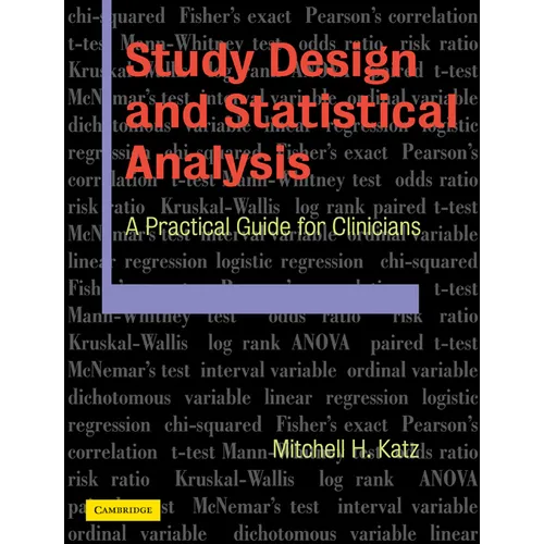 Study Design and Statistical Analysis - Paperback