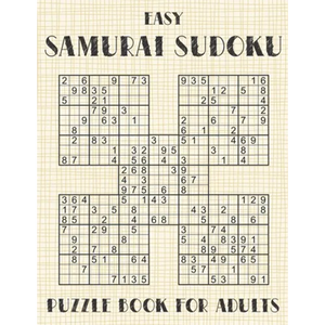 Samurai Sudoku Puzzle Book for Adults - Easy: 500 Simple Sudoku Puzzles Overlapping into 100 Samurai Style - Paperback