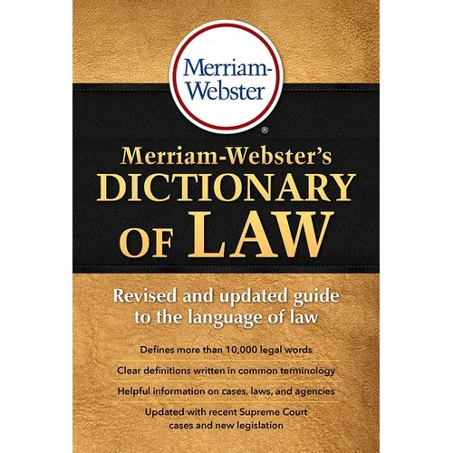 Merriam-Webster's Dictionary of Law - Paperback