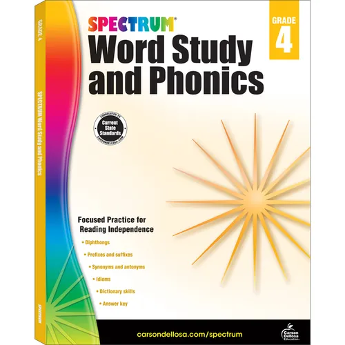 Spectrum Word Study and Phonics, Grade 4: Volume 83 - Paperback