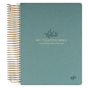 KJV Holy Bible, My Creative Bible - Illustrators Edition, Journal Space, Hardcover, King James Version, Teal Debossed - Spiral