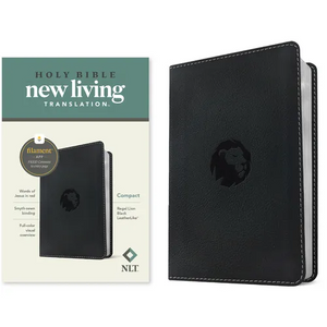 NLT Compact Bible, Filament Enabled (Leatherlike, Regal Lion Black, Red Letter) - Imitation Leather