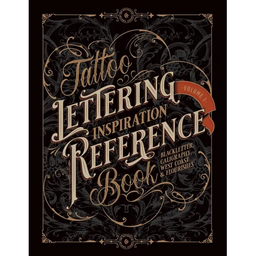 Tattoo Lettering Inspiration Reference Book - Paperback