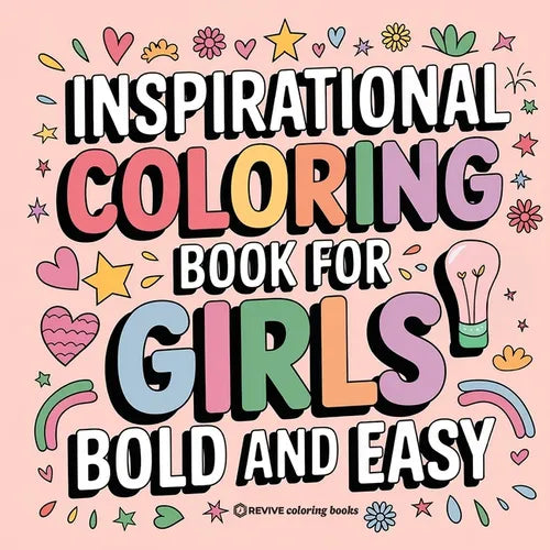 Bold and Easy Inspirational Coloring Book for Girls: Empowerment Stress Relief Coloring - Paperback