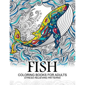 Fish Coloring Books for adults: dolphins, Whale, Shark in the sea Design - Paperback