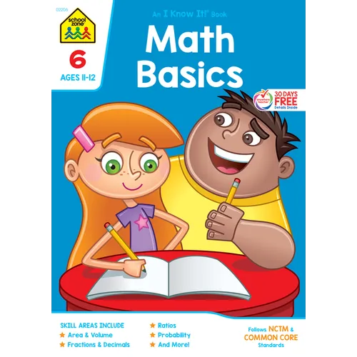 School Zone Math Basics Grade 6 Workbook - Paperback