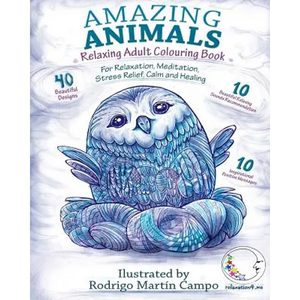 RELAXING Adult Coloring Book: Amazing Animals - Paperback
