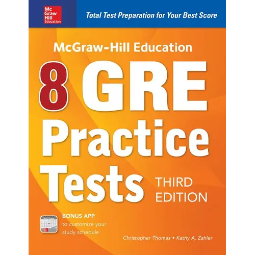 McGraw-Hill Education 8 GRE Practice Tests, Third Edition - Paperback