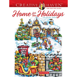 Creative Haven Home for the Holidays Coloring Book - Paperback
