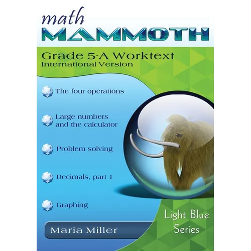 Math Mammoth Grade 5-A Worktext, International Version - Paperback