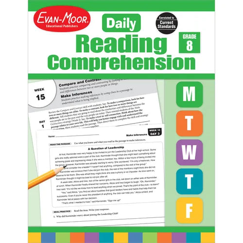 Daily Reading Comprehension, Grade 8 Te - Paperback