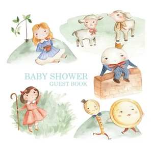 Nursery Rhyme Baby Shower Guest Book - Hardcover