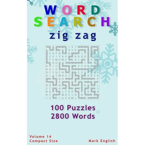 Word Search: Zig Zag, 100 Puzzles, 2800 Words, Volume 14, Compact 5"x8" Size - Paperback