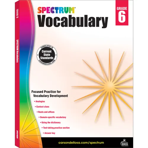 Spectrum Vocabulary, Grade 6: Volume 89 - Paperback