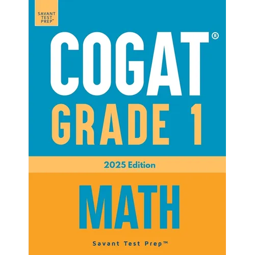 COGAT Grade 1 Math: 3 Practice Tests - Level 7 - Paperback