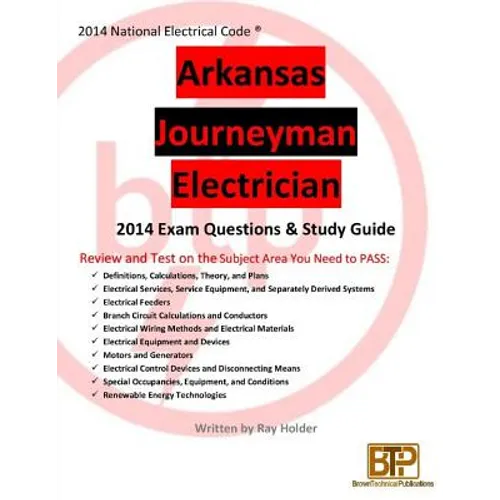 Arkansas 2014 Journeyman Electrician Study Guide - Paperback
