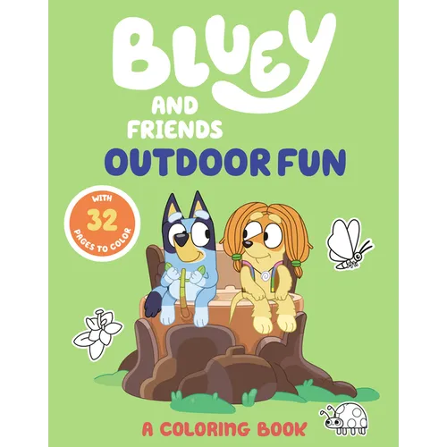 Bluey and Friends: Outdoor Fun: A Coloring Book - Paperback