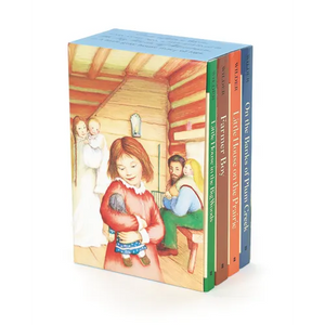 Little House 4-Book Box Set: Little House in the Big Woods, Farmer Boy, Little House on the Prairie, on the Banks of Plum Creek - Boxed Set
