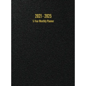 2021 - 2025 5-Year Monthly Planner: 60-Month Calendar (Black) - Hardcover