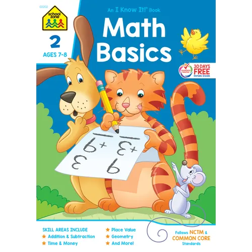 School Zone Math Basics Grade 2 Workbook - Paperback