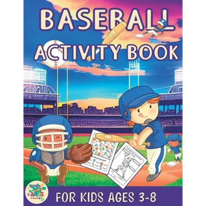 Baseball activity book for kids ages 3-8: Baseball themed gift for kids ages 3 and up - Paperback